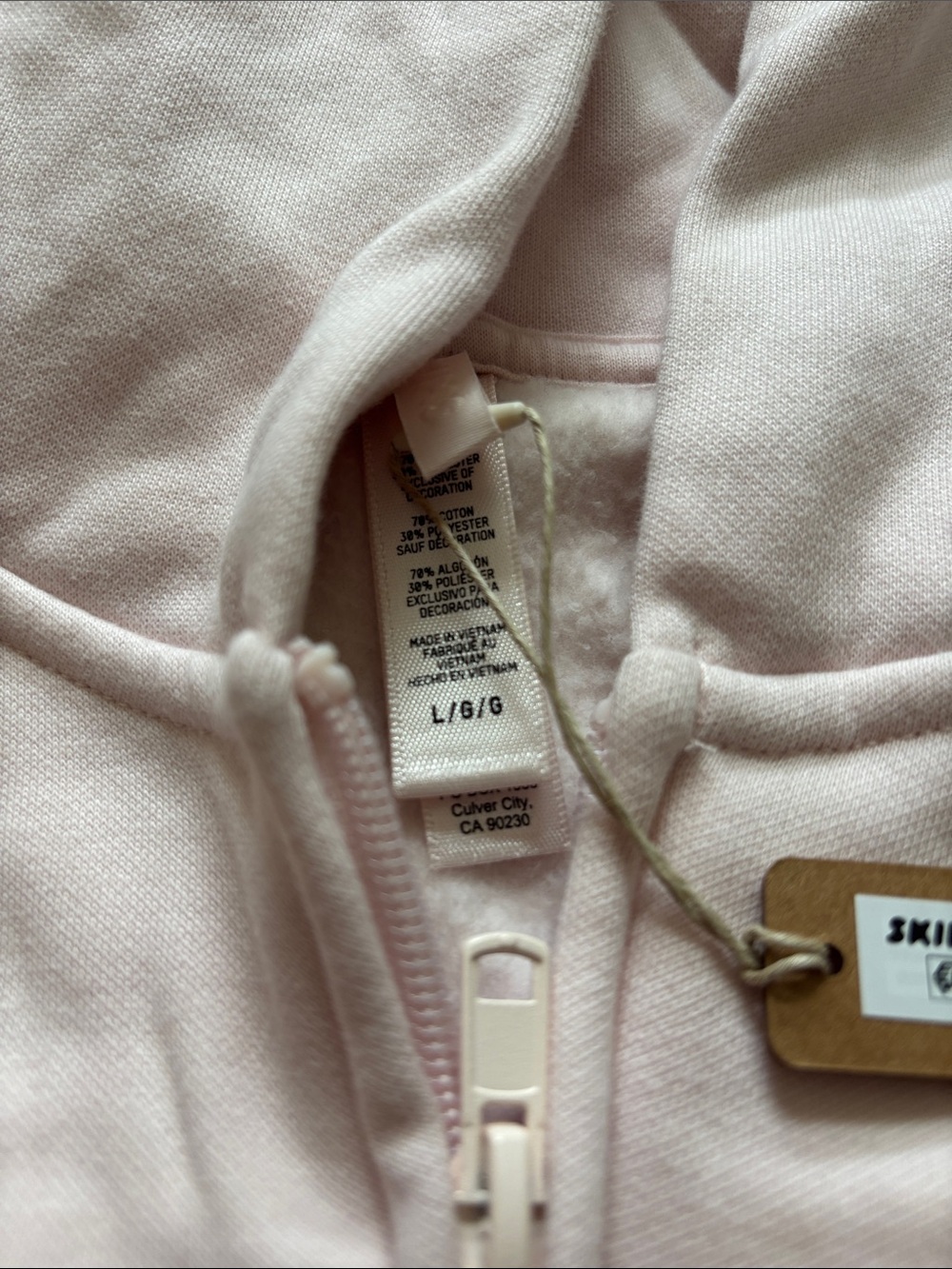 SKIMS Pale Pink Full-Zip Hoodie - Women's Jacket - Picture 5 of 5